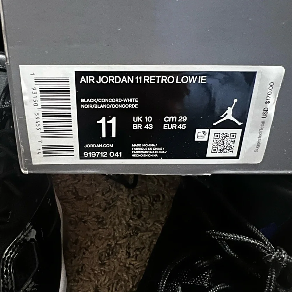 Air Jordan Retro Low IE in Black / Concord White. Men’s Size 11. - Picture 5 of 6